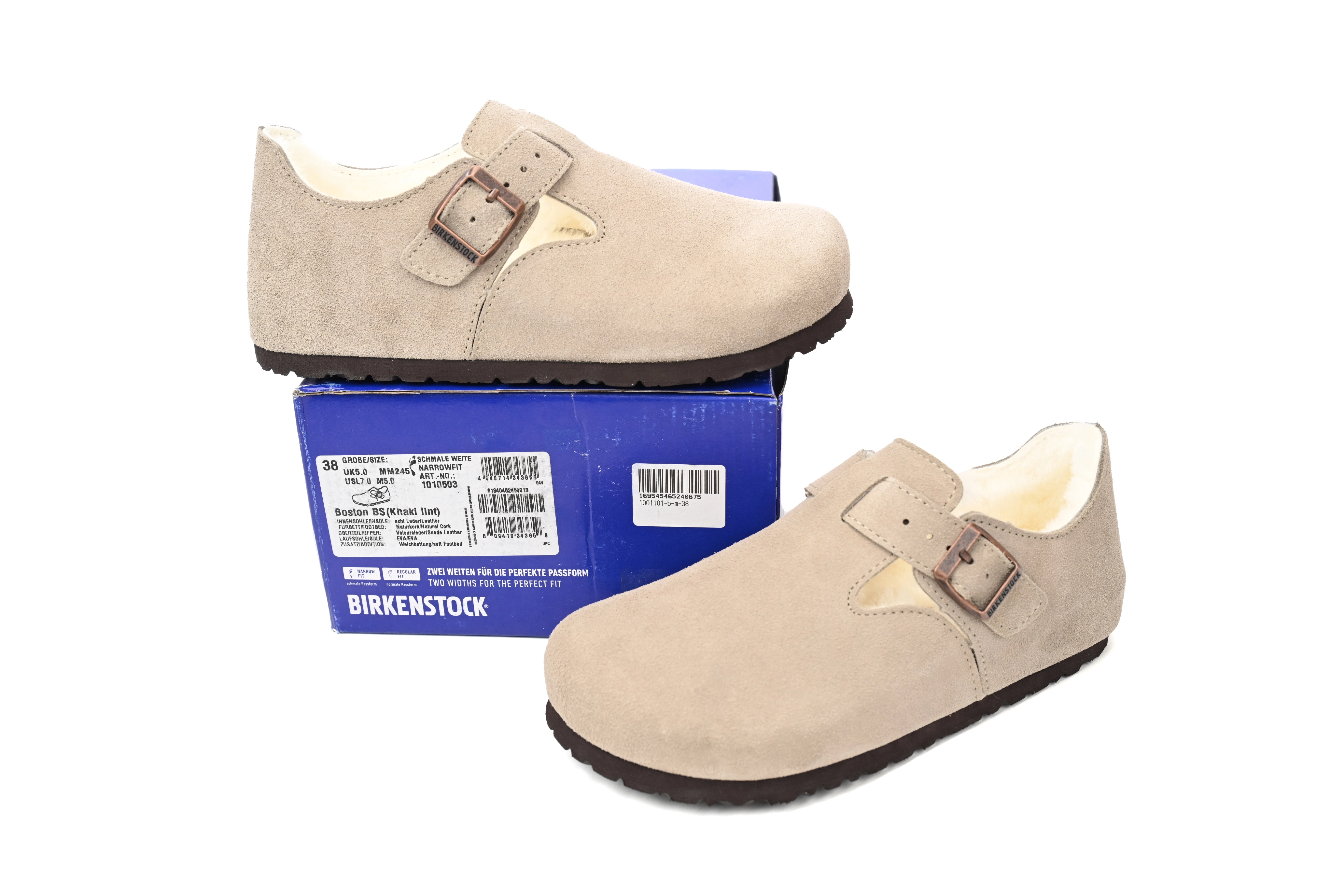 Birkenstock London Shearling Kith Faded Beige E14D010N6L