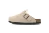 Birkenstock Boston Shearling Coin Suede Beige E14T002N6L
