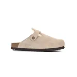 Birkenstock Boston Shearling Coin Suede Beige E14T002N6L