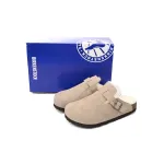Birkenstock Boston Shearling Coin Suede Beige E14T002N6L
