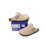 Birkenstock Boston Shearling Coin Suede Beige E14T002N6L