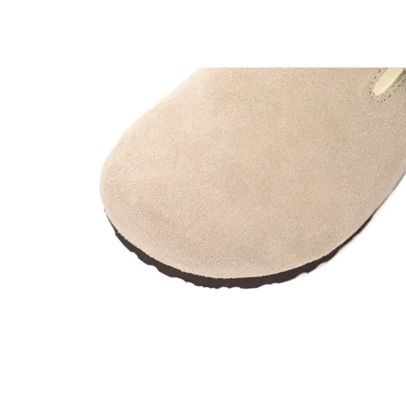 Birkenstock Boston Shearling Coin Suede Beige E14T002N6L