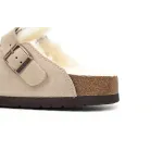 Birkenstock Boston Shearling Coin Suede Beige E14T002N6L