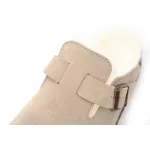 Birkenstock Boston Shearling Coin Suede Beige E14T002N6L