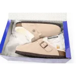 Birkenstock Boston Shearling Coin Suede Beige E14T002N6L