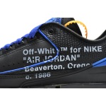 Off White x Air Jordan 2 Retro Low SP Black and Varsity Roy  DJ4375-004