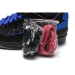Off White x Air Jordan 2 Retro Low SP Black and Varsity Roy  DJ4375-004