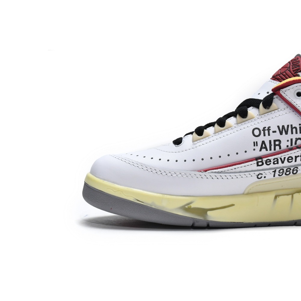 Off White x Air Jordan 2 Retro Low SP White and Varsity Red DJ4375-106