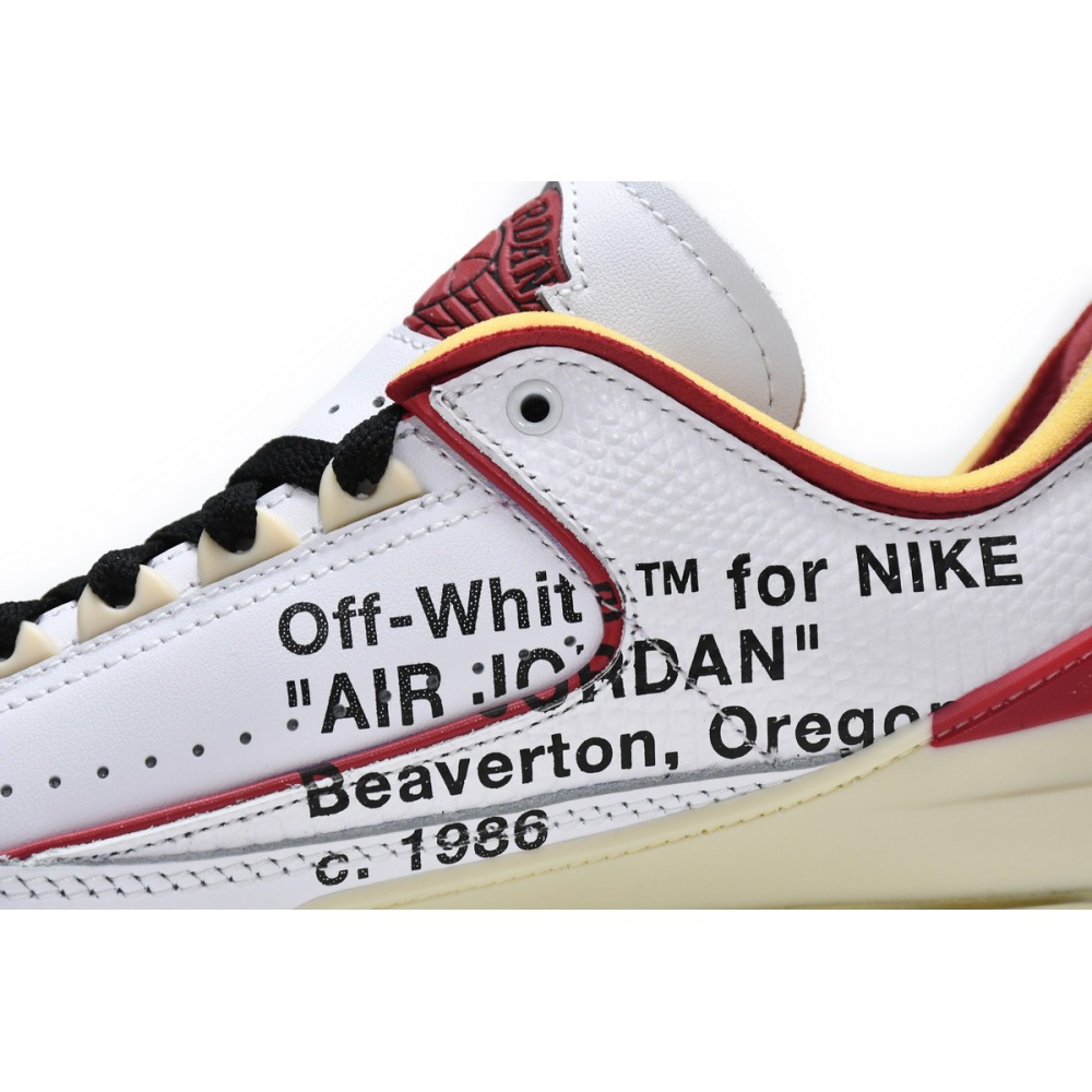 Off White x Air Jordan 2 Retro Low SP White and Varsity Red DJ4375-106