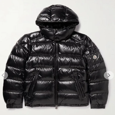 Moncler Maya Lacquered Down Jacket Black 01