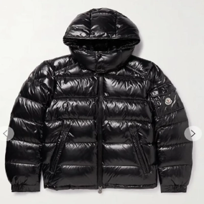 Moncler Maya Lacquered Down Jacket Black 01