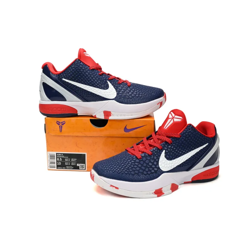 Nike Kobe 6 Protro White Blue Red  436311-003