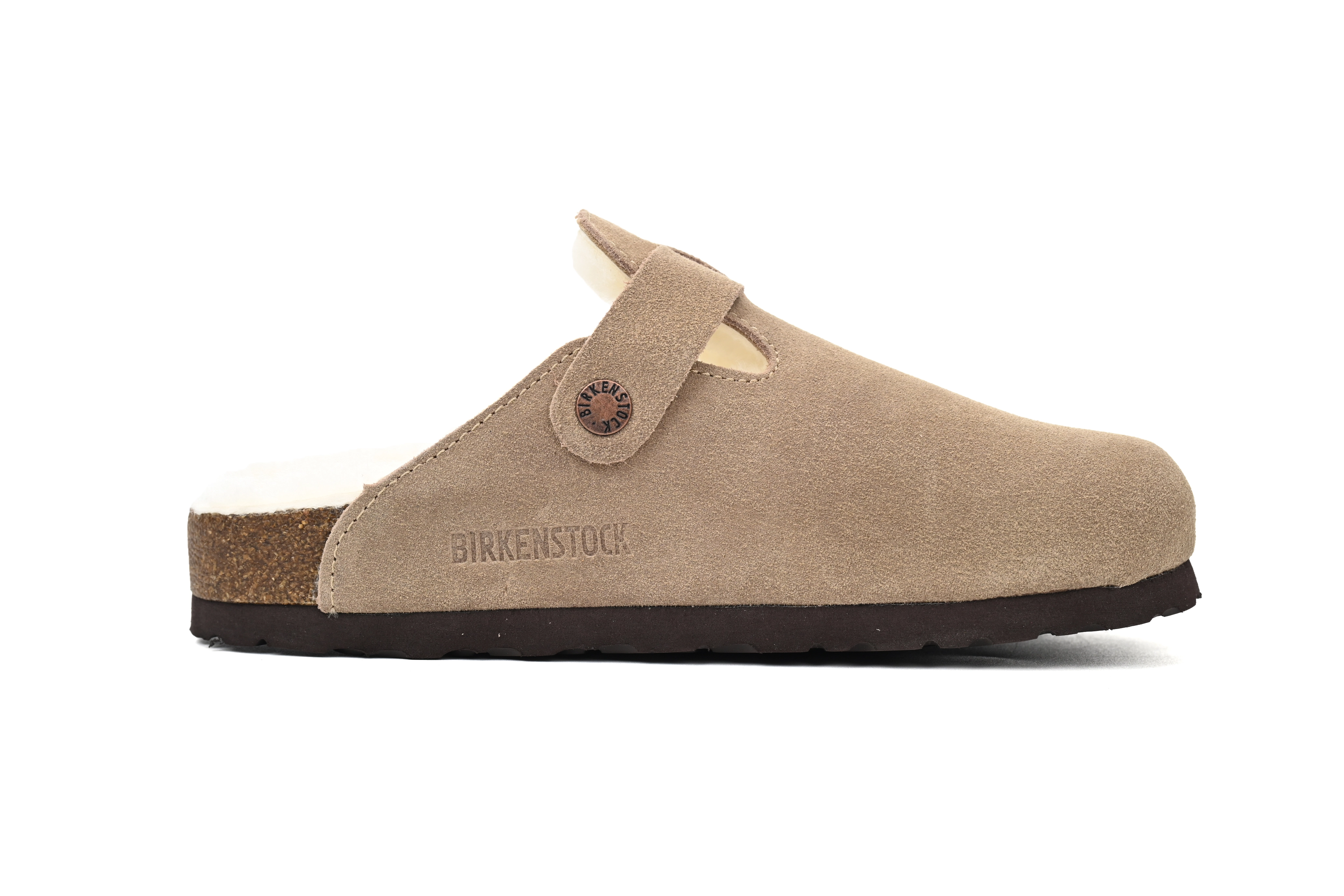 Birkenstock Boston Shearling Coin Suede Stone 6745673