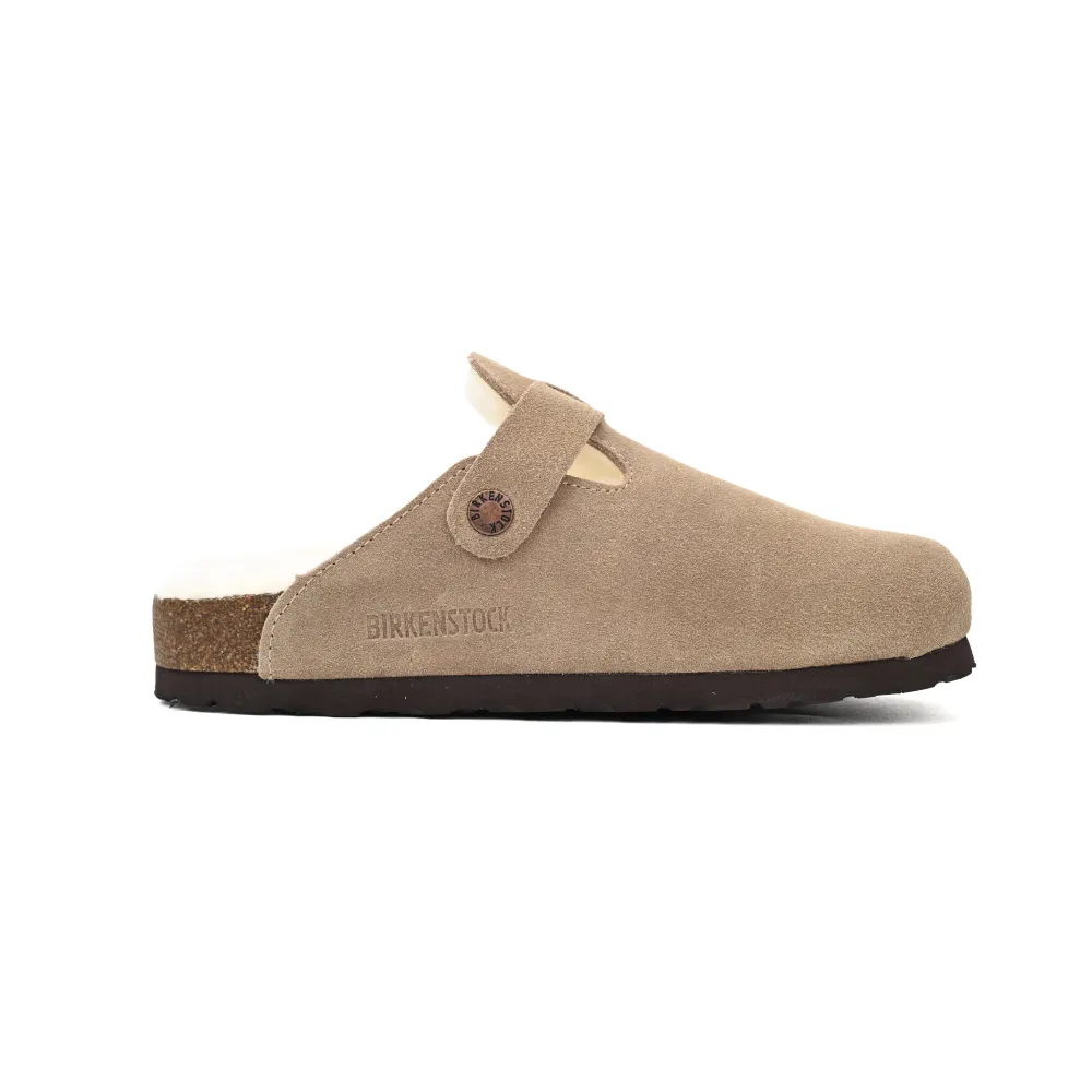 Birkenstock Boston Shearling Coin Suede Stone 6745673