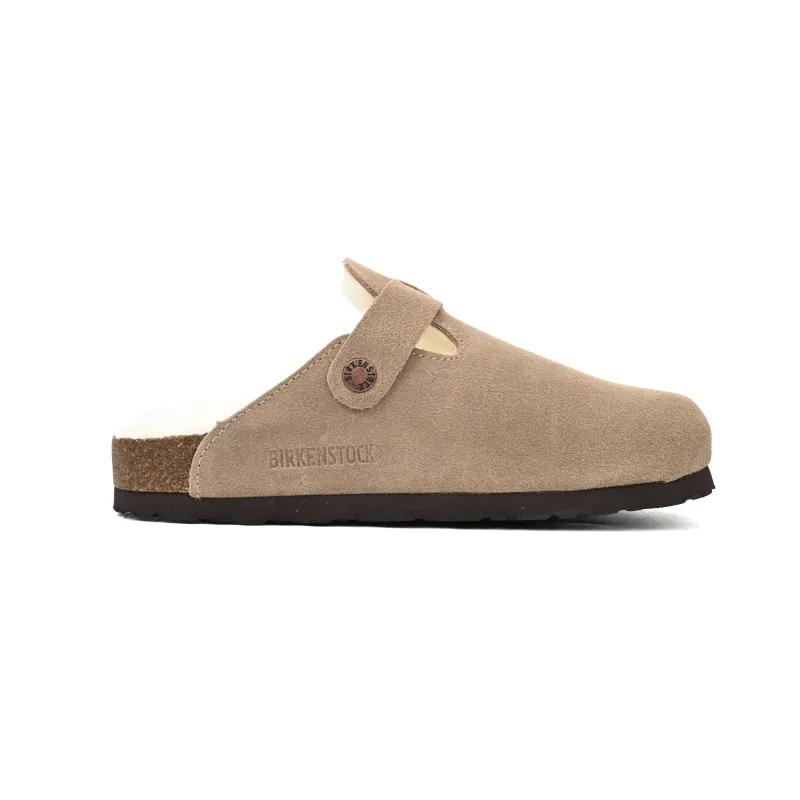 Birkenstock Boston Shearling Coin Suede Stone 6745673