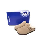 Birkenstock Boston Shearling Coin Suede Stone 6745673
