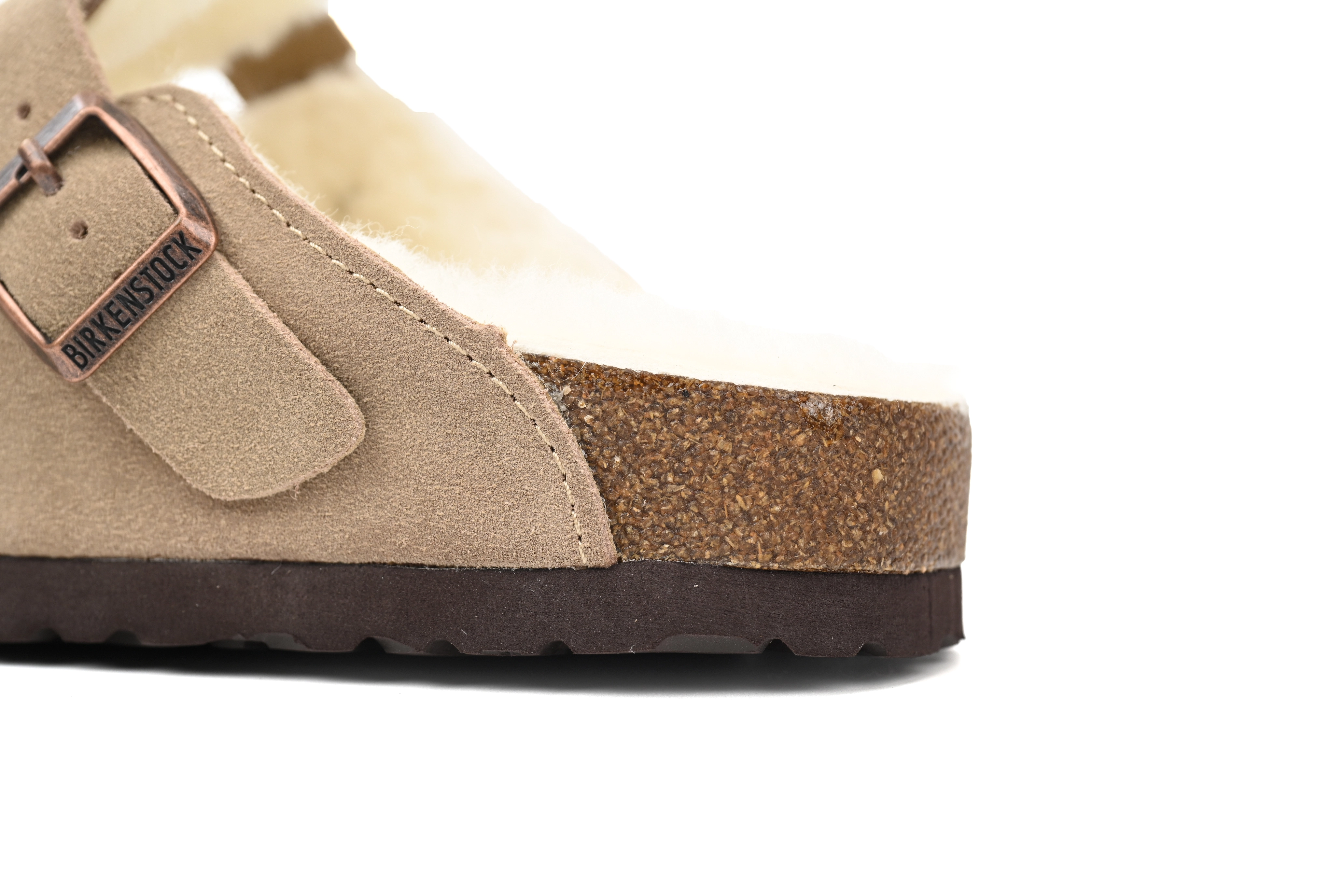 Birkenstock Boston Shearling Coin Suede Stone 6745673