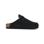 Birkenstock Boston Shearling Suede Leather Black 259881