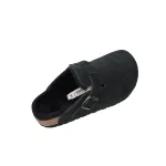 Birkenstock Boston Shearling Suede Leather Black 259881
