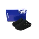 Birkenstock Boston Shearling Suede Leather Black 259881