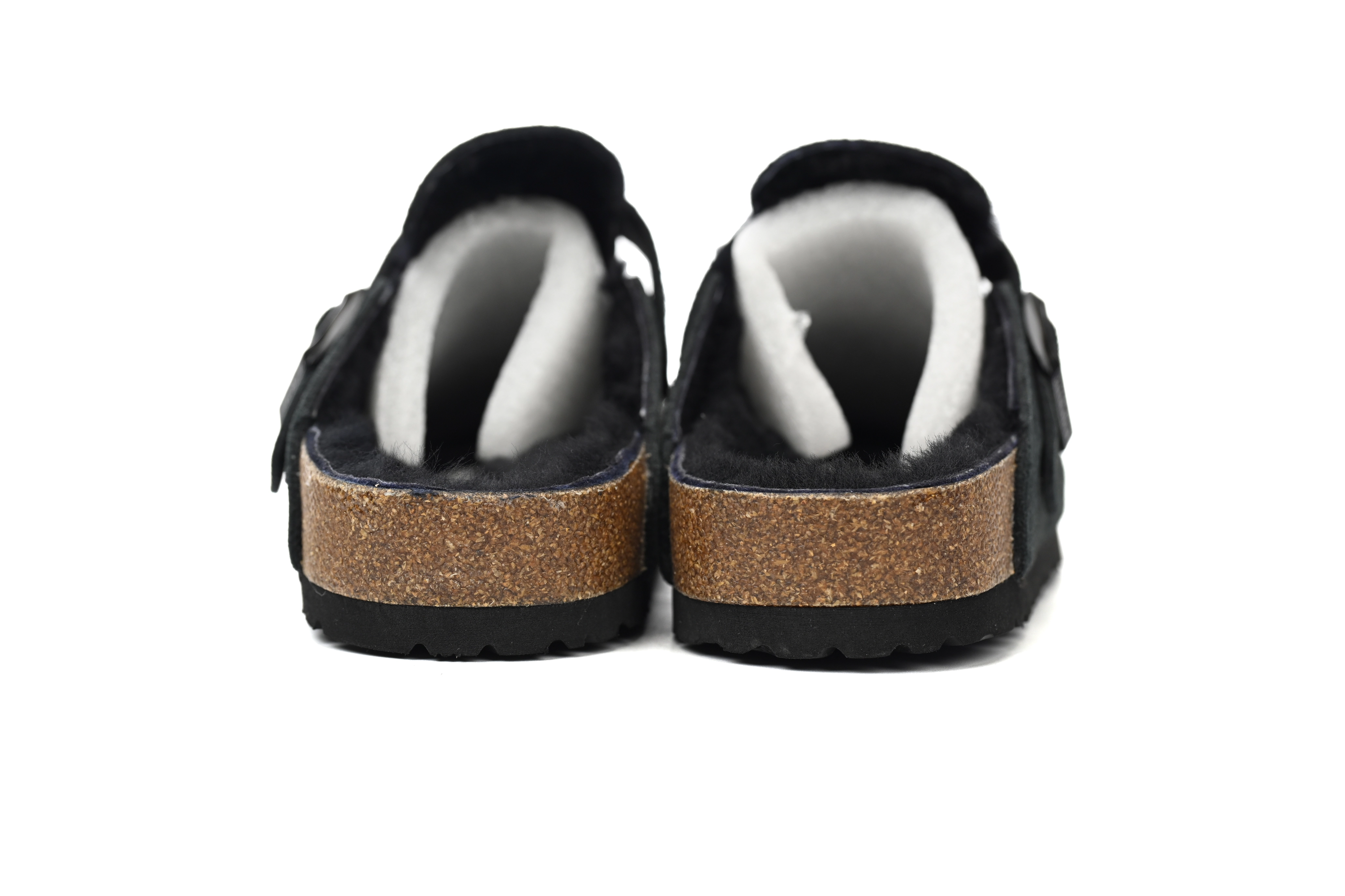 Birkenstock Boston Shearling Suede Leather Black 259881
