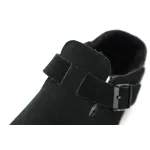 Birkenstock Boston Shearling Suede Leather Black 259881