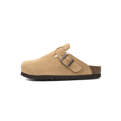 Birkenstock Boston Shearling Suede Leather Mink 1001141 01