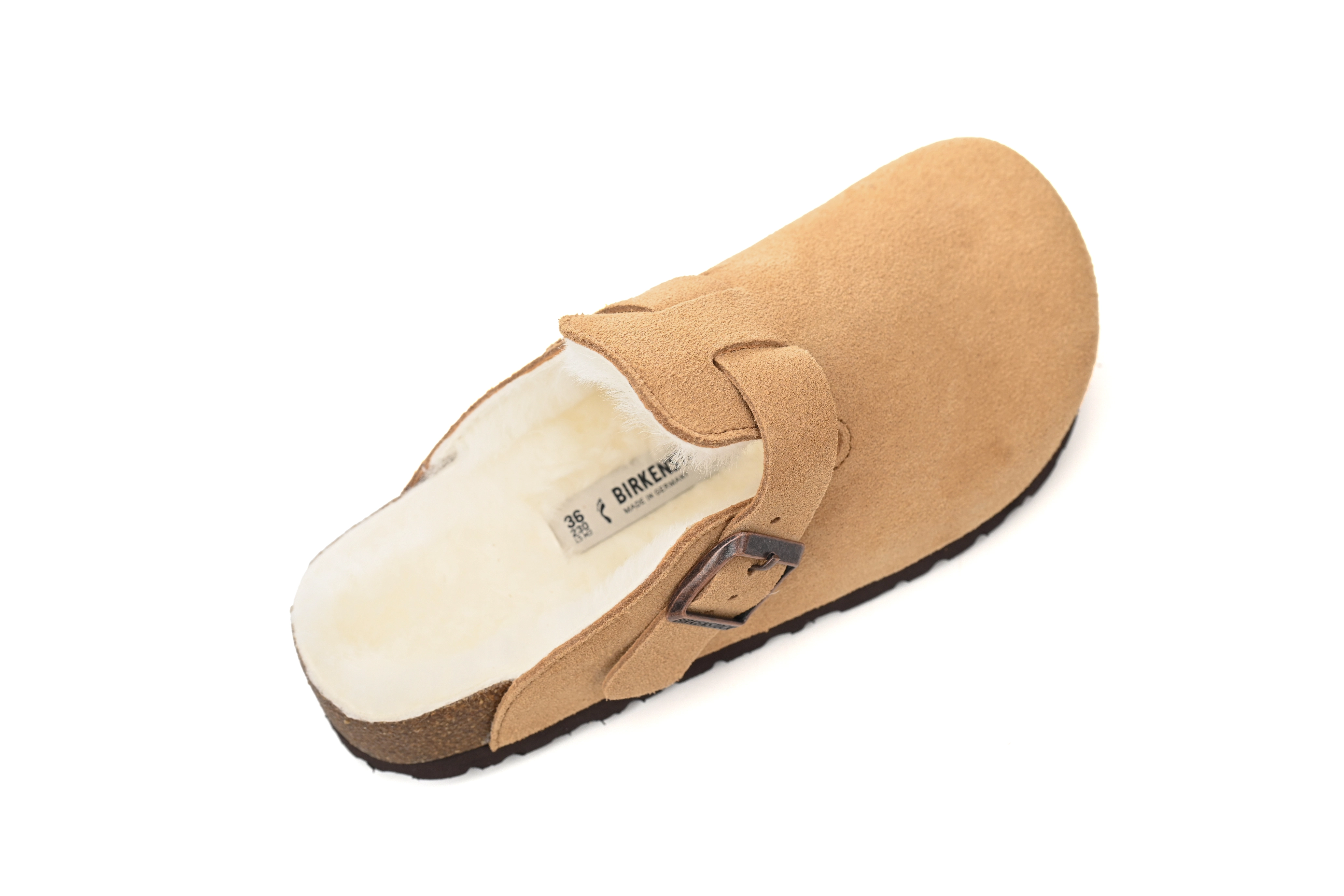 Birkenstock Boston Shearling Suede Leather Mink 1001141
