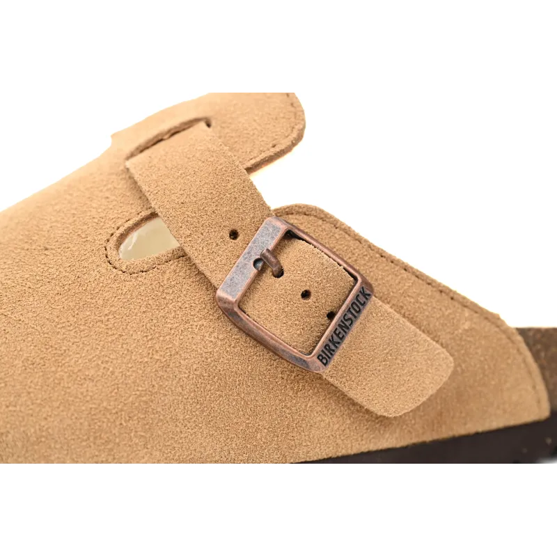 Birkenstock Boston Shearling Suede Leather Mink 1001141