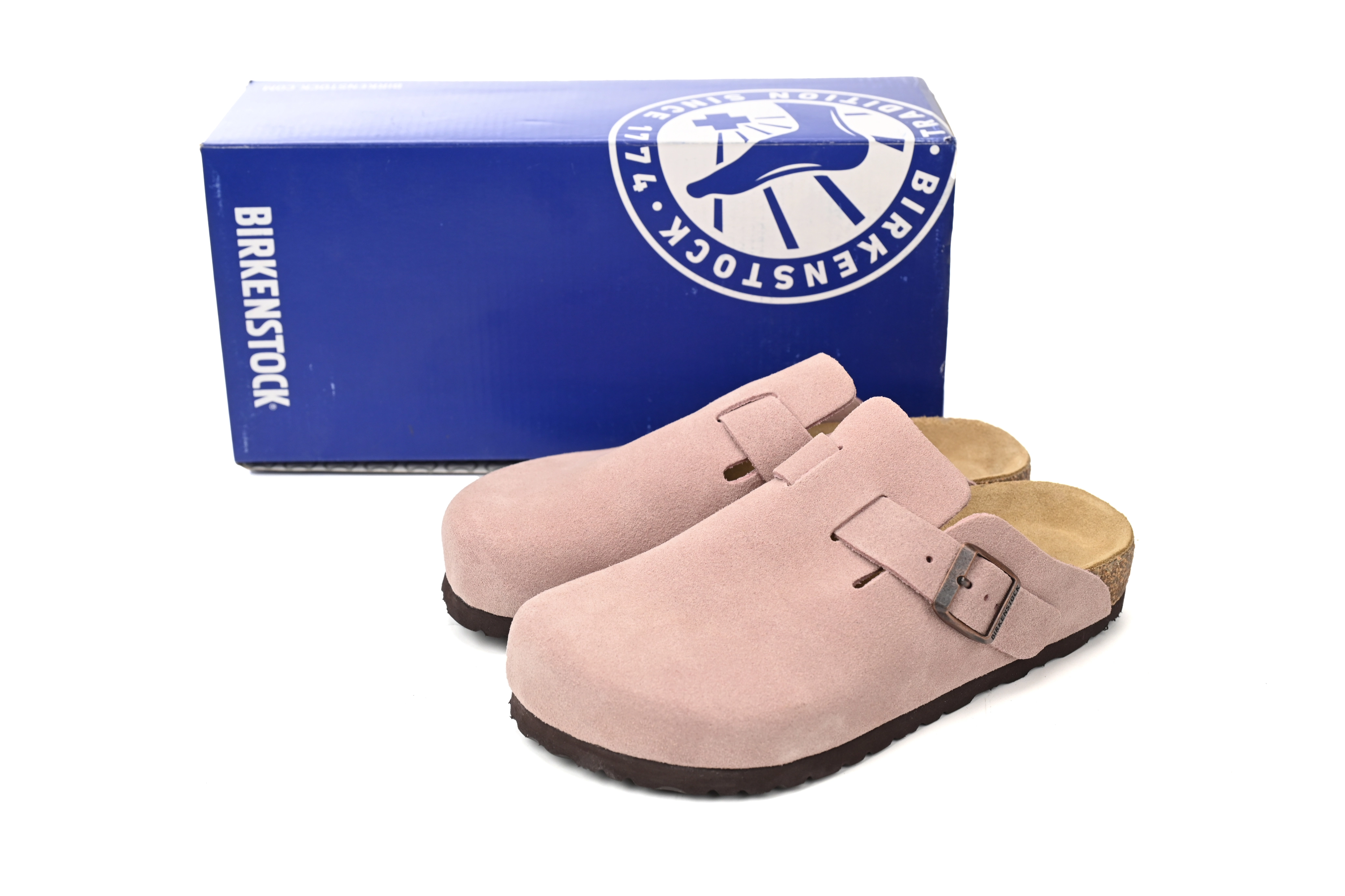 Birkenstock Boston Suede Leather Light Rose 1026171