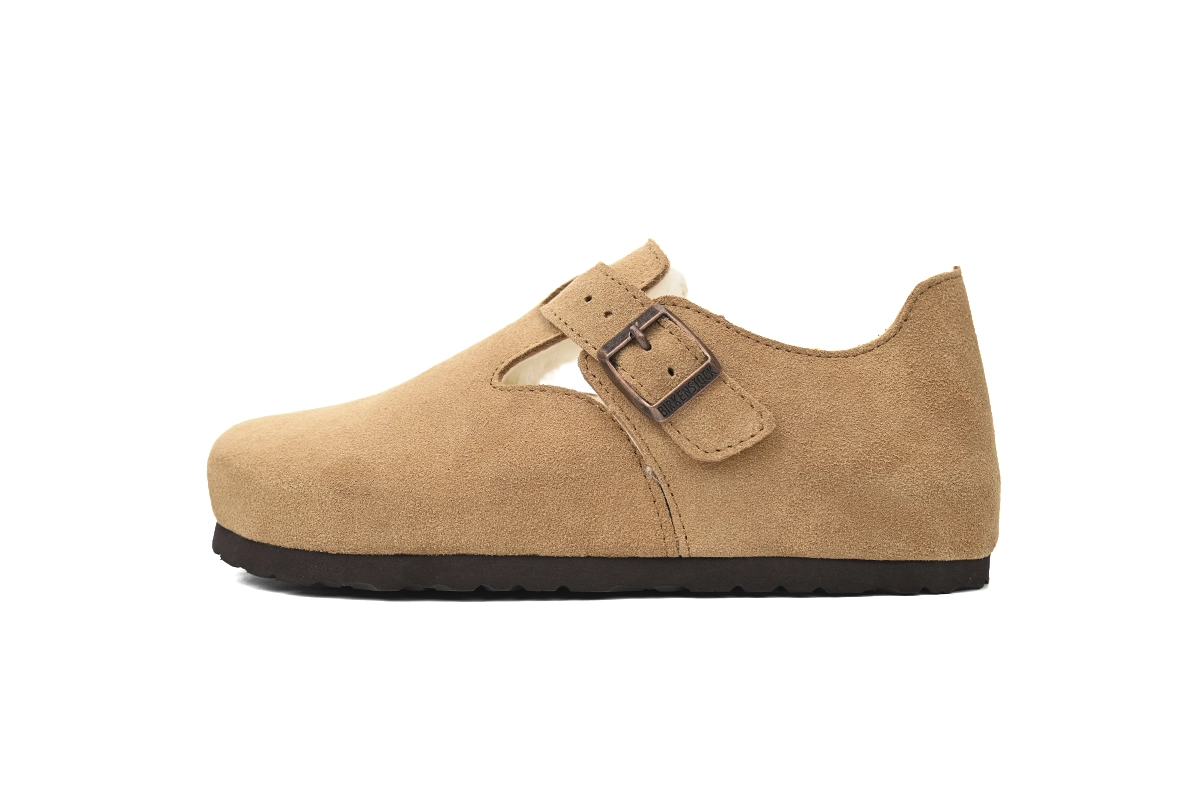 Birkenstock London Shearling Sandals Tea 1014962