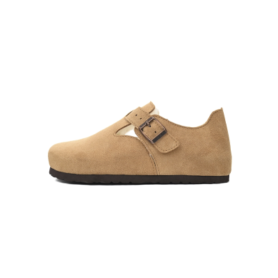 Birkenstock London Shearling Sandals Tea 1014962 01