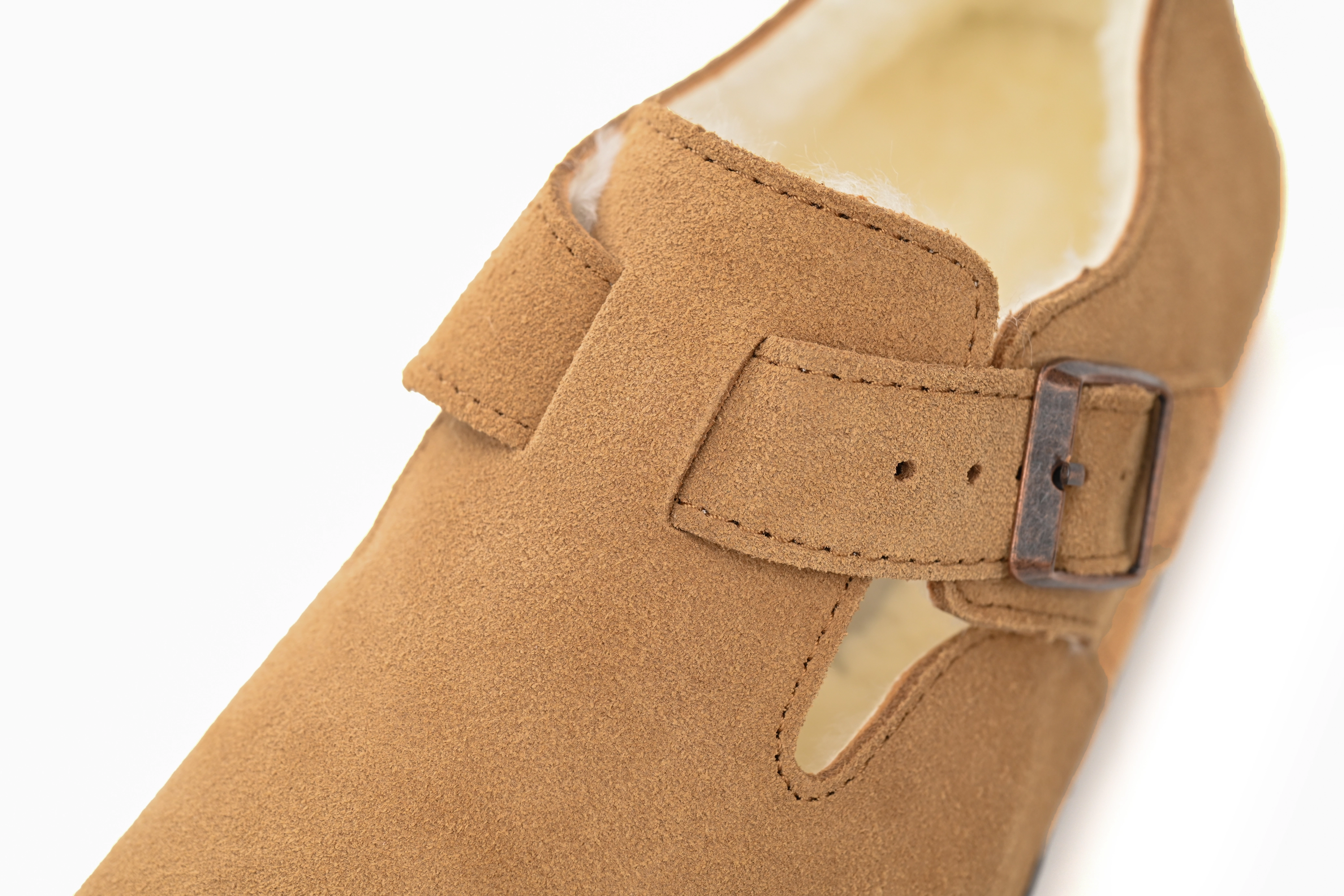 Birkenstock London Shearling Sandals Tea 1014962