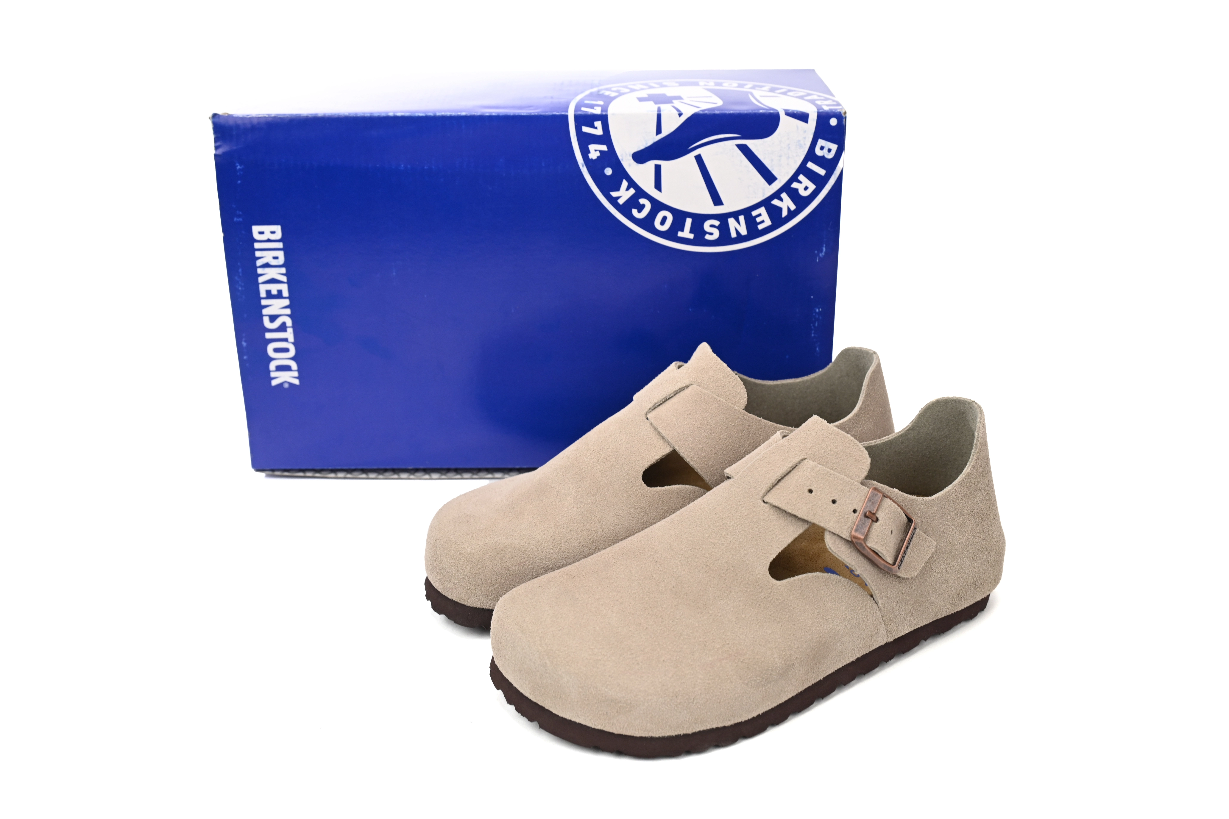 Birkenstock London Suede Leather Taupe 1010503