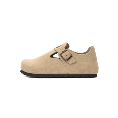 Birkenstock London Suede Sandals Taupe 1010504 01