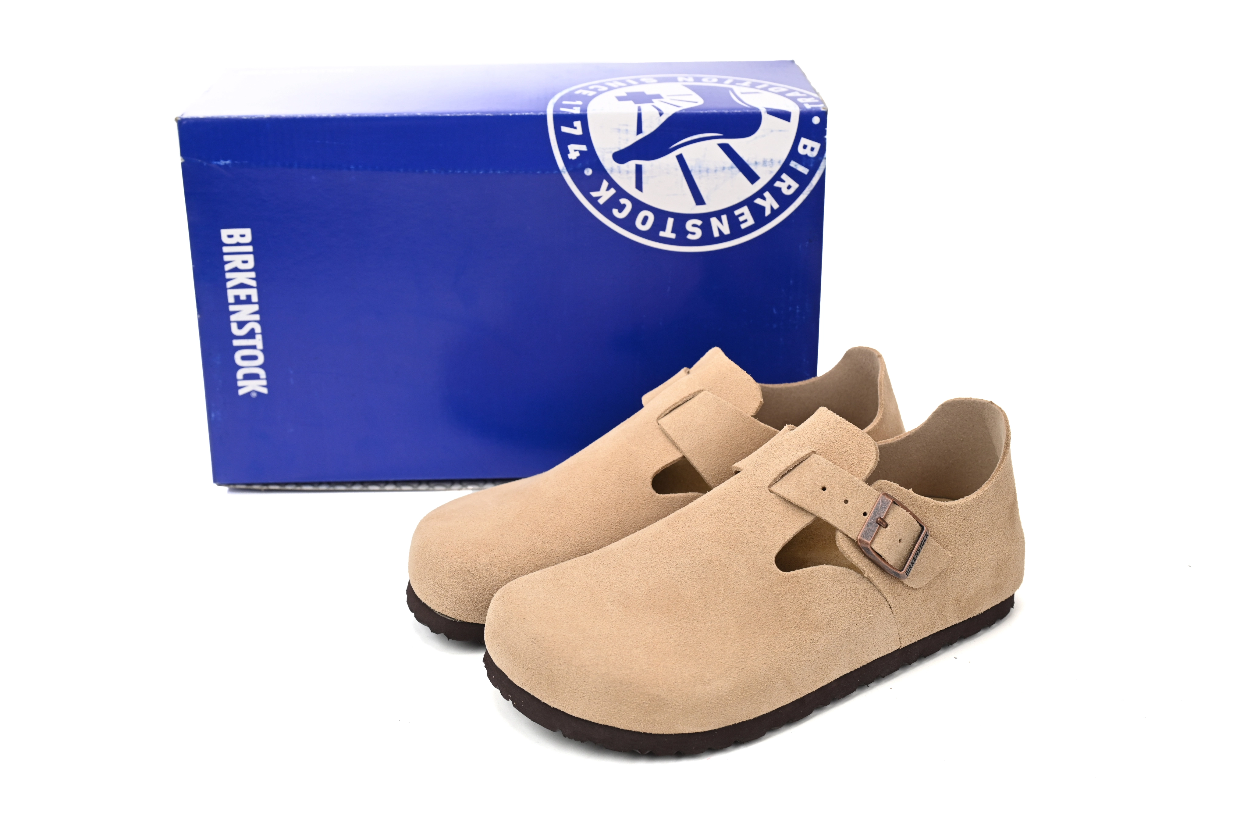 Birkenstock London Suede Sandals Taupe 1010504
