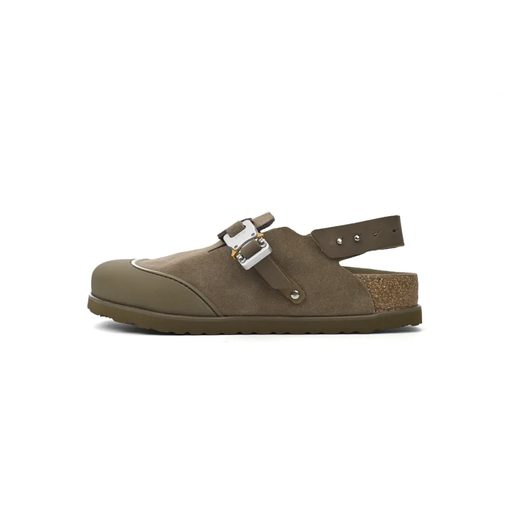 Dior by Birkenstock Mule Tokio Khaki Nubuck Calfskin 3SA116ZSD_H620