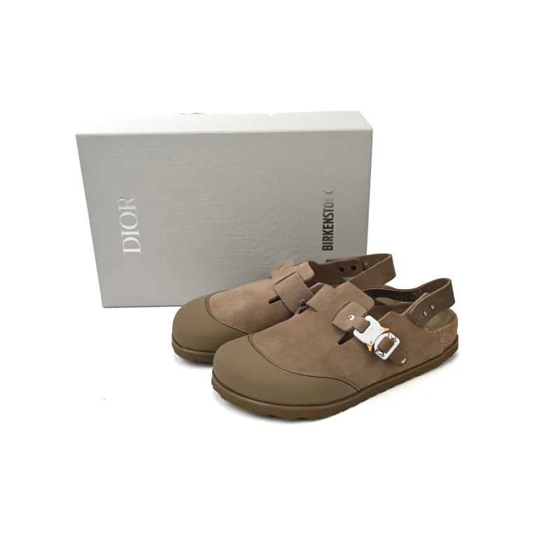 Dior by Birkenstock Mule Tokio Khaki Nubuck Calfskin 3SA116ZSD_H620