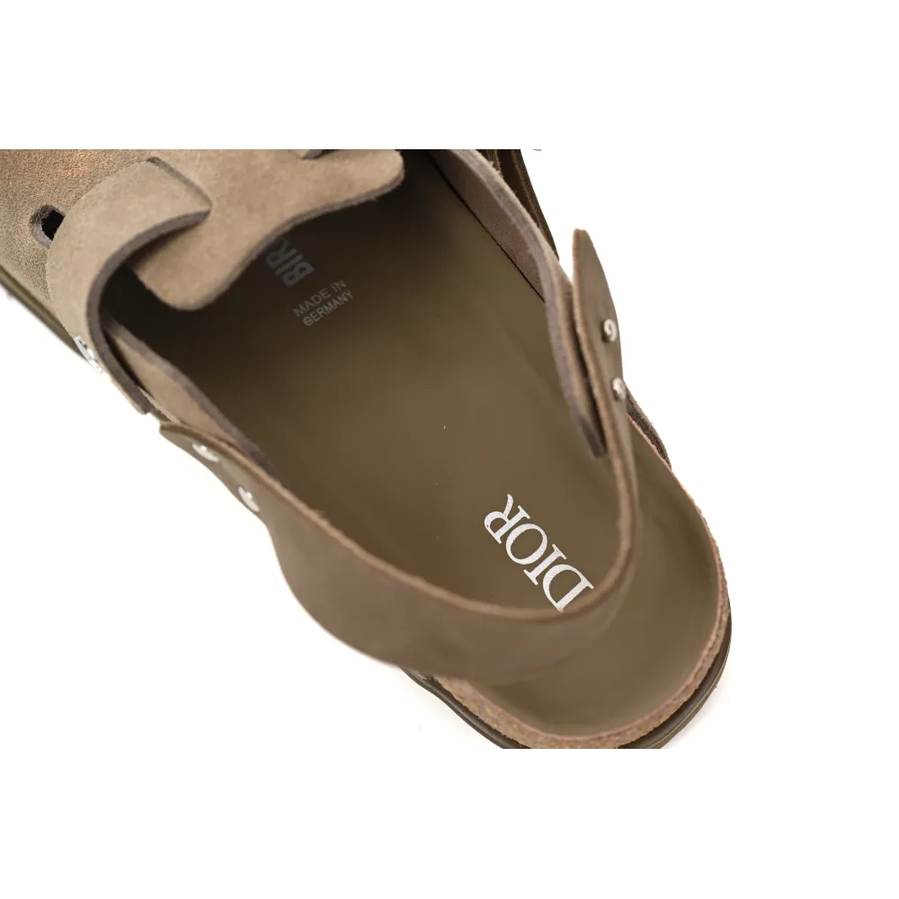 Dior by Birkenstock Mule Tokio Khaki Nubuck Calfskin 3SA116ZSD_H620