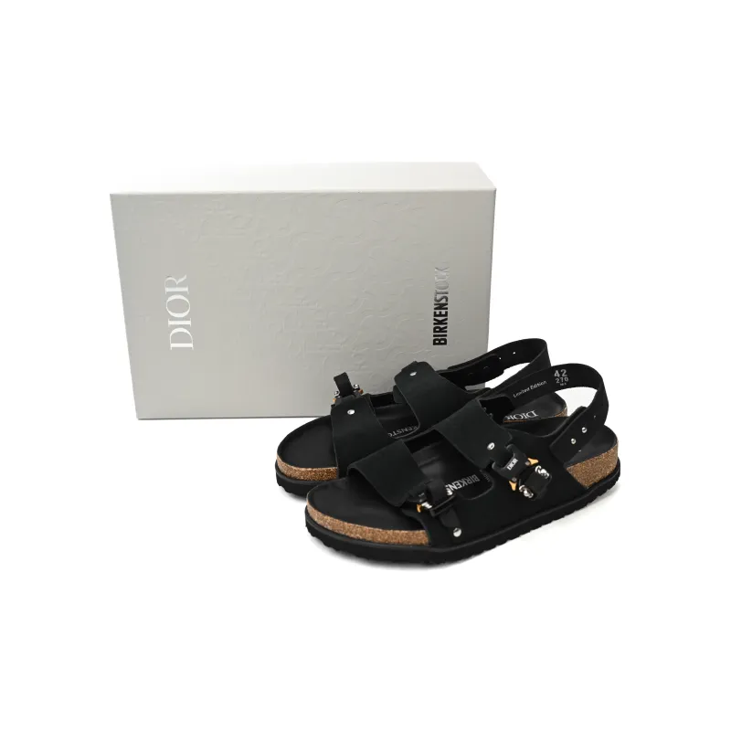 Dior by Birkenstock Milano Sandal Black 3SA117ZSG_H900