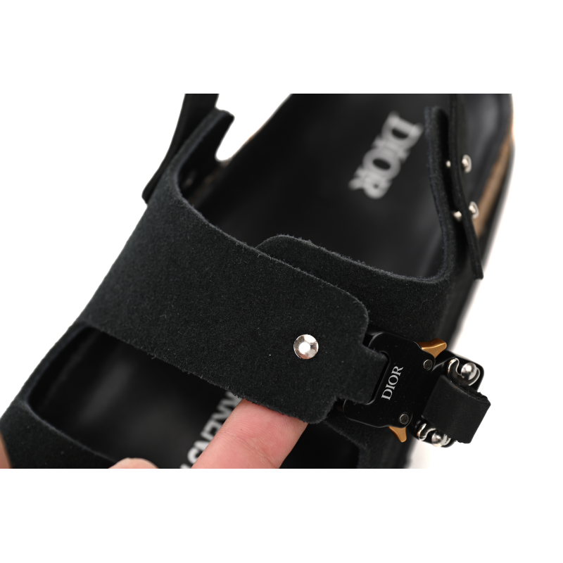 Dior by Birkenstock Milano Sandal Black 3SA117ZSG_H900