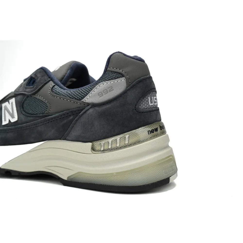 New Balance 992 White, black, and gray M992GG