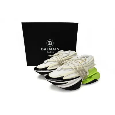 BALMAIN Multikolor Buty sportowe Black white and green YM1VJ309  02