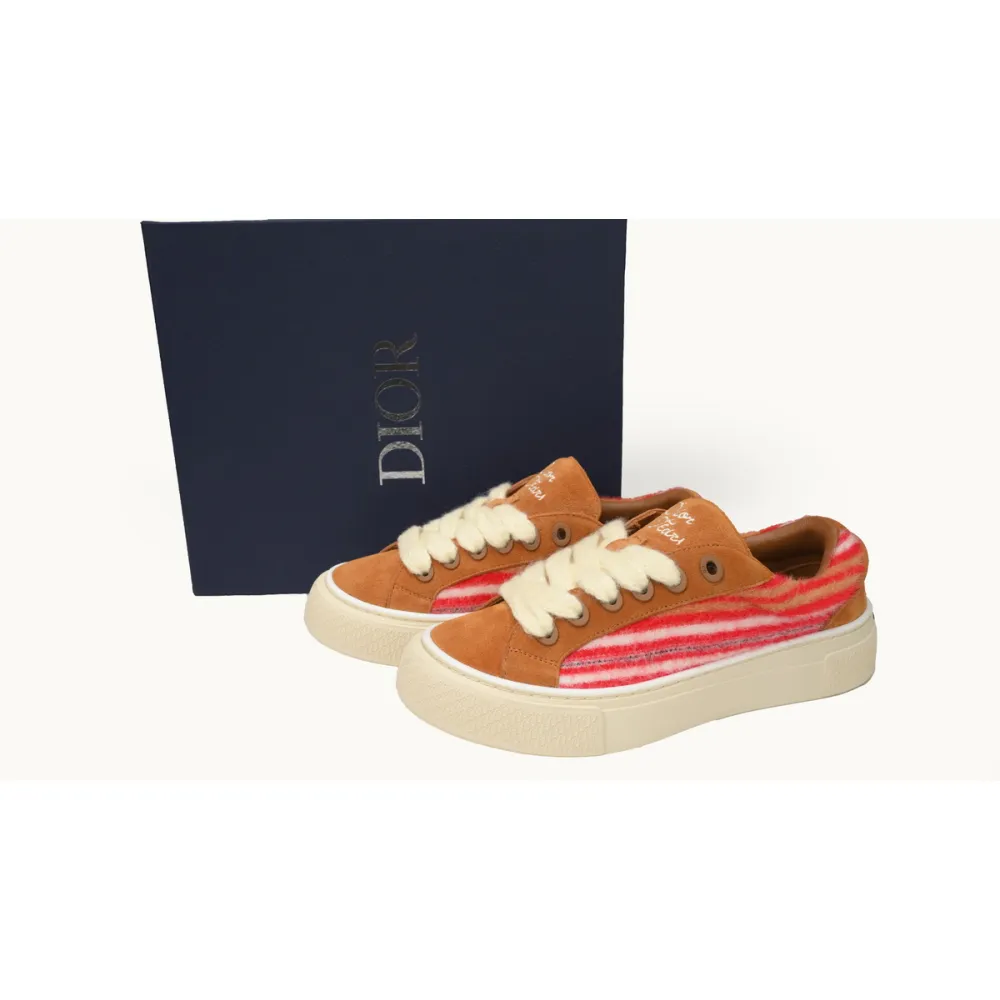 Dior B33 Sneakers  Release Brown Red Stripes 3SN272 ZIR1 6536