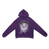 Sp5der Spider Web Print Gothic Punk Purple Hoodie
