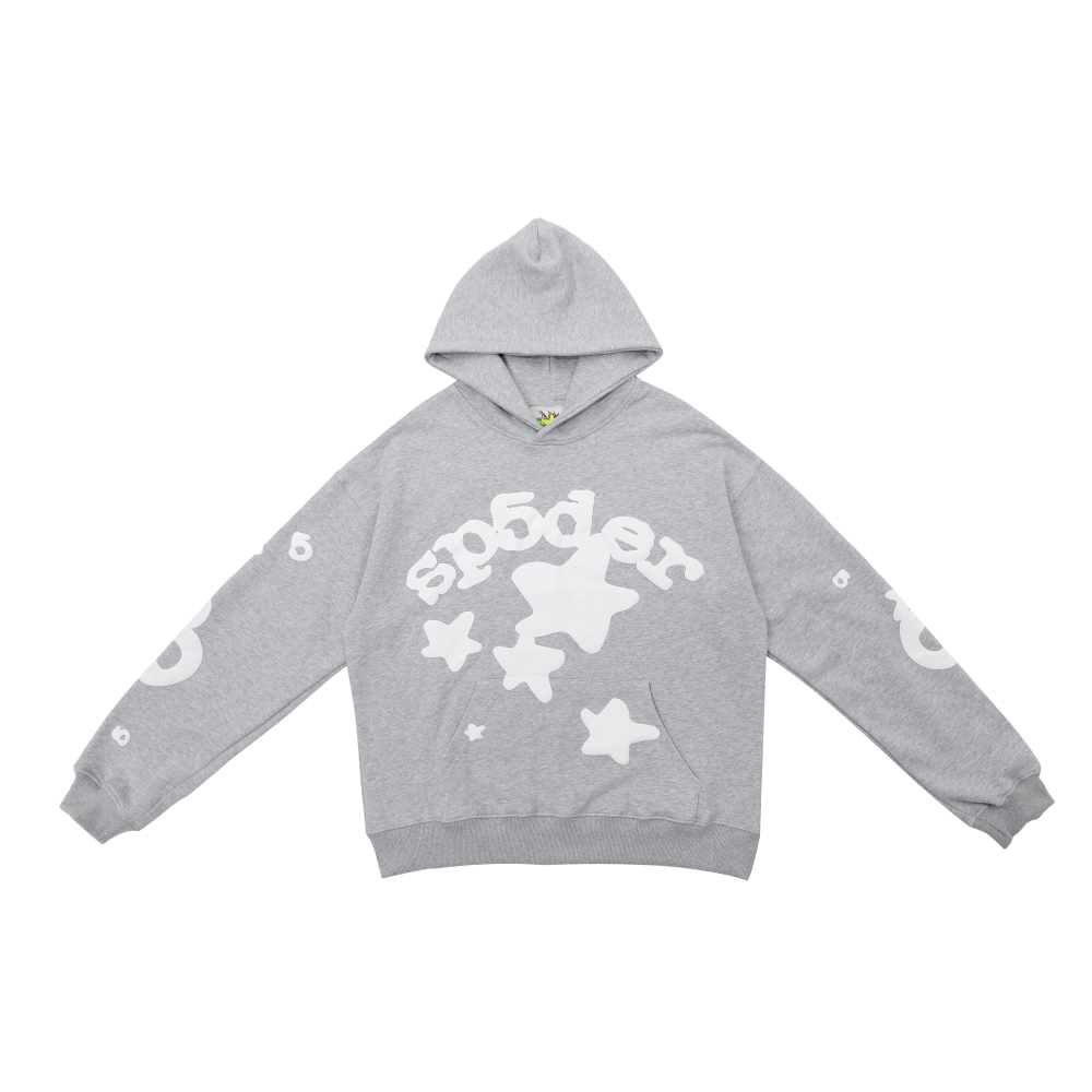 Sp5der Grey Beluga Hoodie