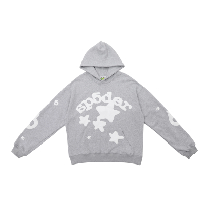 Sp5der Grey Beluga Hoodie 01