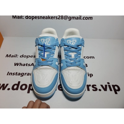 Louis Vuitton Trainer Low White Sky Blue 1AA6XO 02