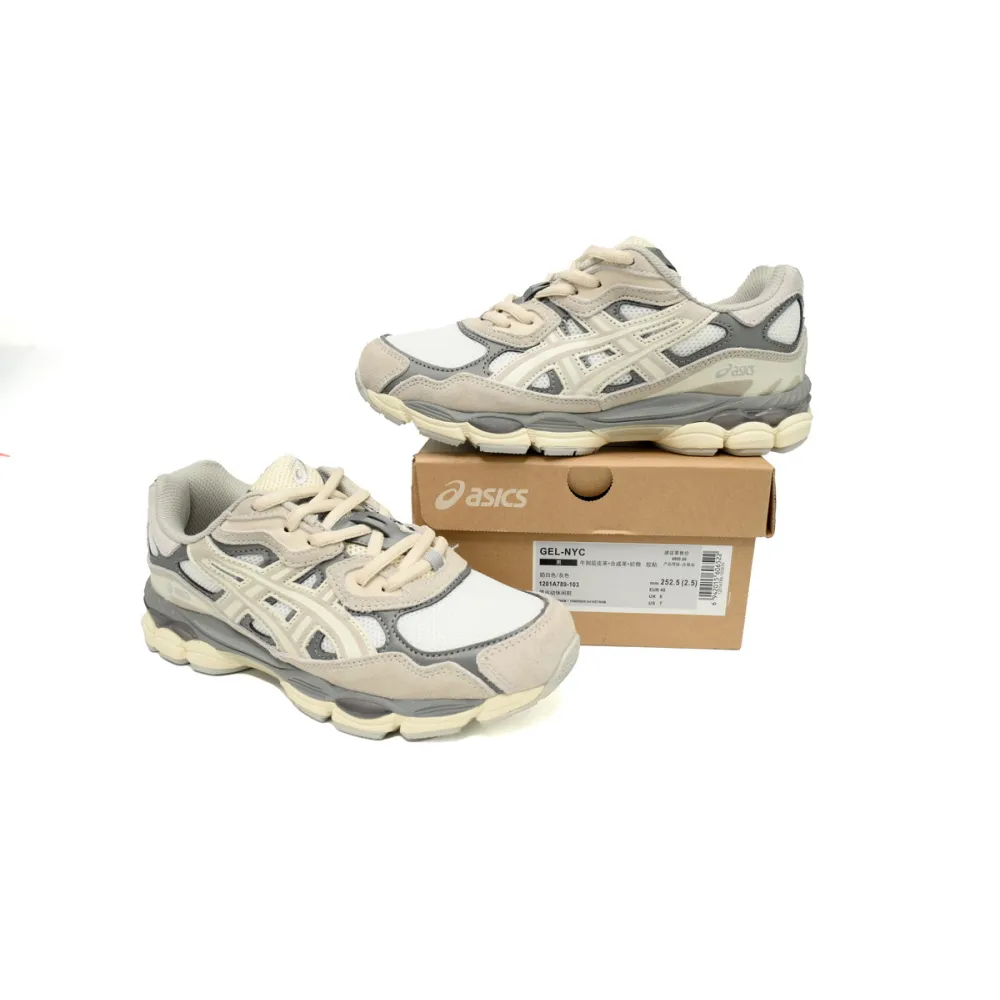 As*ic*s gel-nyc rice white gray 1201a789
