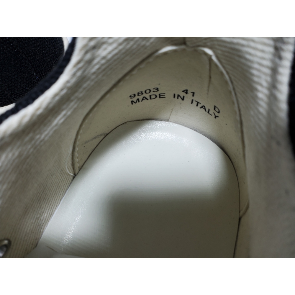 Rick Owens DRKSHDW Canvas Low Top Black Milk DU01B7802 DMW1 911